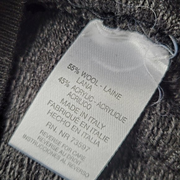 Raffi Men's V-Neck Sweater in Charcoal Gray - Picture 11 of 13